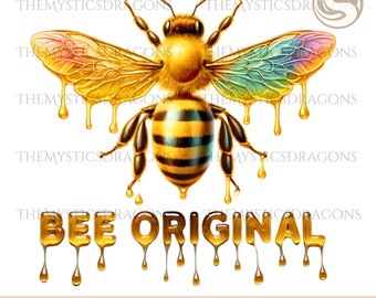 Bee Original PNG Sublimation Design - Instant Download - Honey Theme - Perfect for Bee Lovers