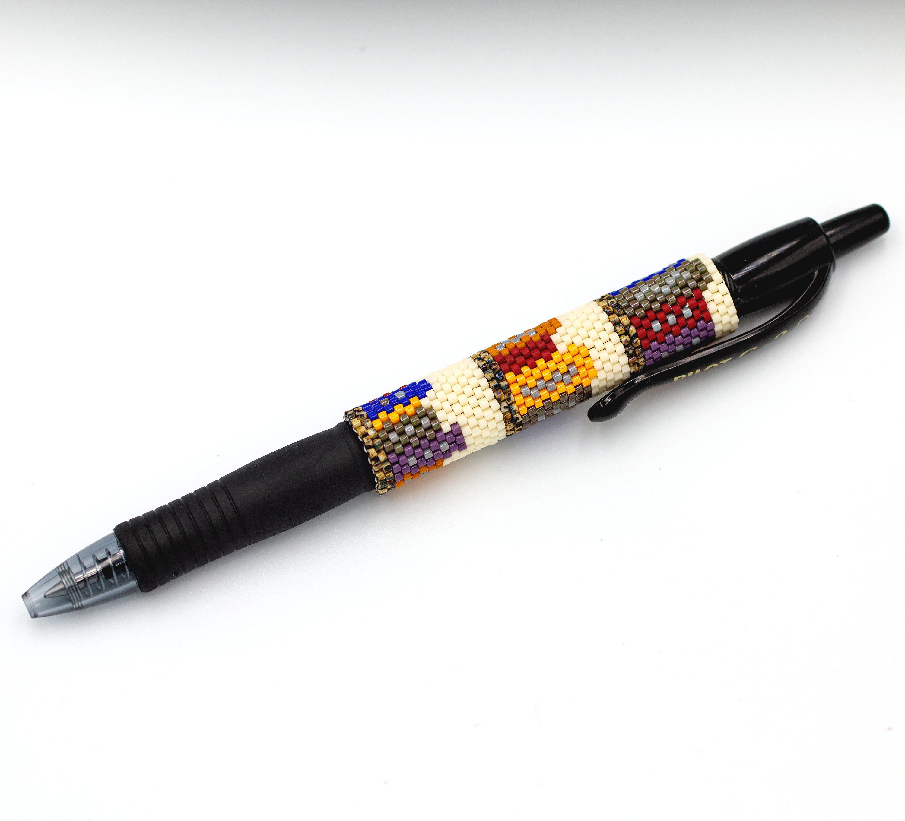 Bookshelf Beaded Pen Wrap Pattern Even Count Peyote Seed Bead Etsy