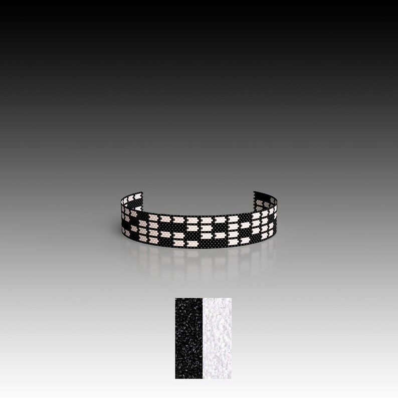 Beaded Bracelet Pattern, Odd Count Peyote Stitch, Instant Download PDF