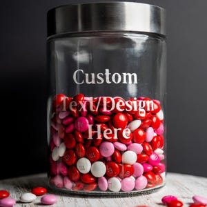 Kundenspezifisches Bonbonglas - Perfektes personalisiertes Geschenk für Sie oder Ihn, um Ihre Liebe zu zeigen