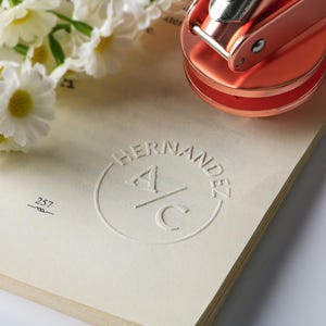 Custom Book Embosser, Customized Wedding Stamp, Custom Business Logo Embosser, From The Library Of Book Embosser, Personalized Book Embosser