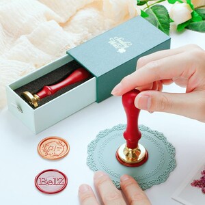 Tampon de cire personnalisé, Jeu de tampons à cacheter, Tampon en relief personnalisé, Tampon de mariage personnalisé, Tampon de logo d'entreprise personnalisé, Cadeau de Noël, Perles de cire