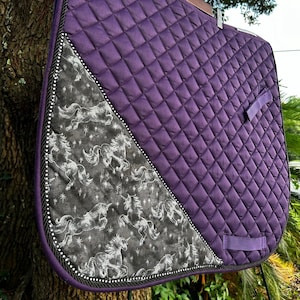 Unicorn Dressage Saddle Pad: Custom Horseback Riding Pad