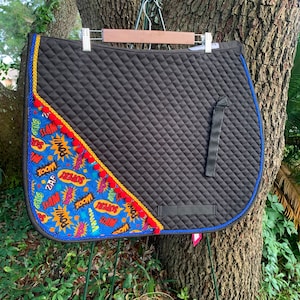 Pony Saddle Pad for English Saddles, All-purpose saddle pad, Custom, Designer, Unique Saddle Pad for Horseback Riding, Gift for Equestrians