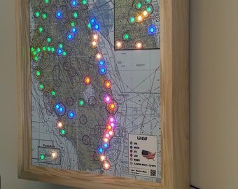 LED Sectional Map Chicago - Etsy
