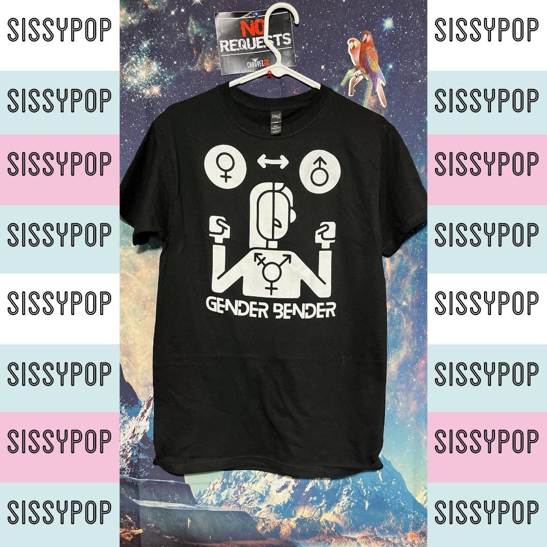 Trans Bender Gender Bender T-shirt - Black Unisex - Crossdresser Clothing - Sissy ...