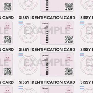 Sissy ID Card - Custom Sissy ID - PNG Digital Download, Sissy - Femboy - Crossdress - Crossdresser Légendes -