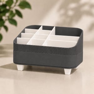 Makeup Organizer | Vanity Cosmetic Storage | Brush Holder | Desk Organizer | Bathroom Tray | Skincare Display image 9