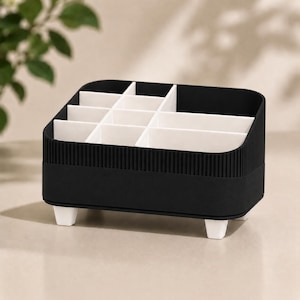 Makeup Organizer | Vanity Cosmetic Storage | Brush Holder | Desk Organizer | Bathroom Tray | Skincare Display image 3