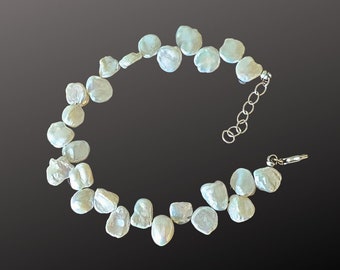 Glowing Keishi Pearl Bracelet