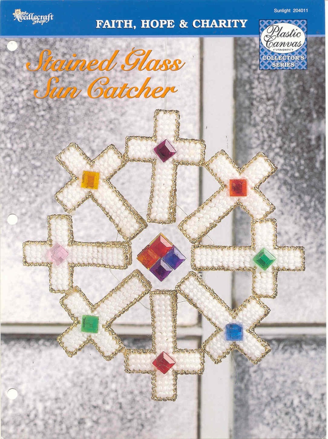 Stained Glass Sun Catcher Plastic Canvas Pattern Etsy