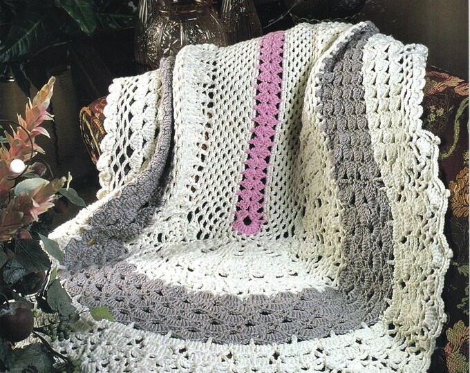 Oval Afghan Annie's Crochet Afghan Pattern Etsy
