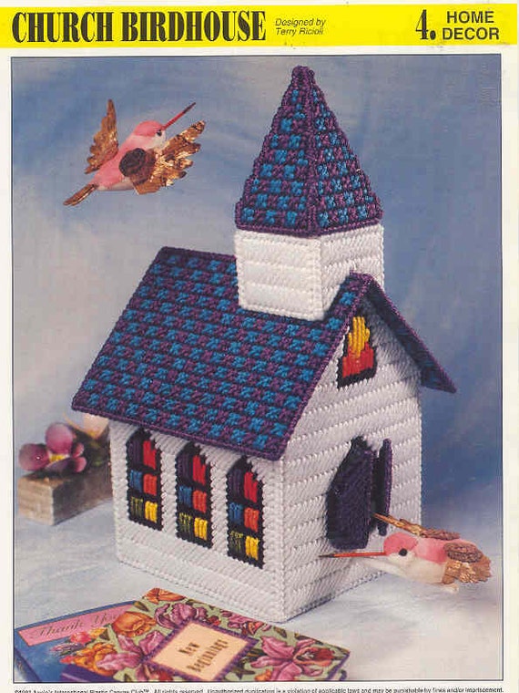 Church Birdhouse Plastic Canvas Pattern Etsy