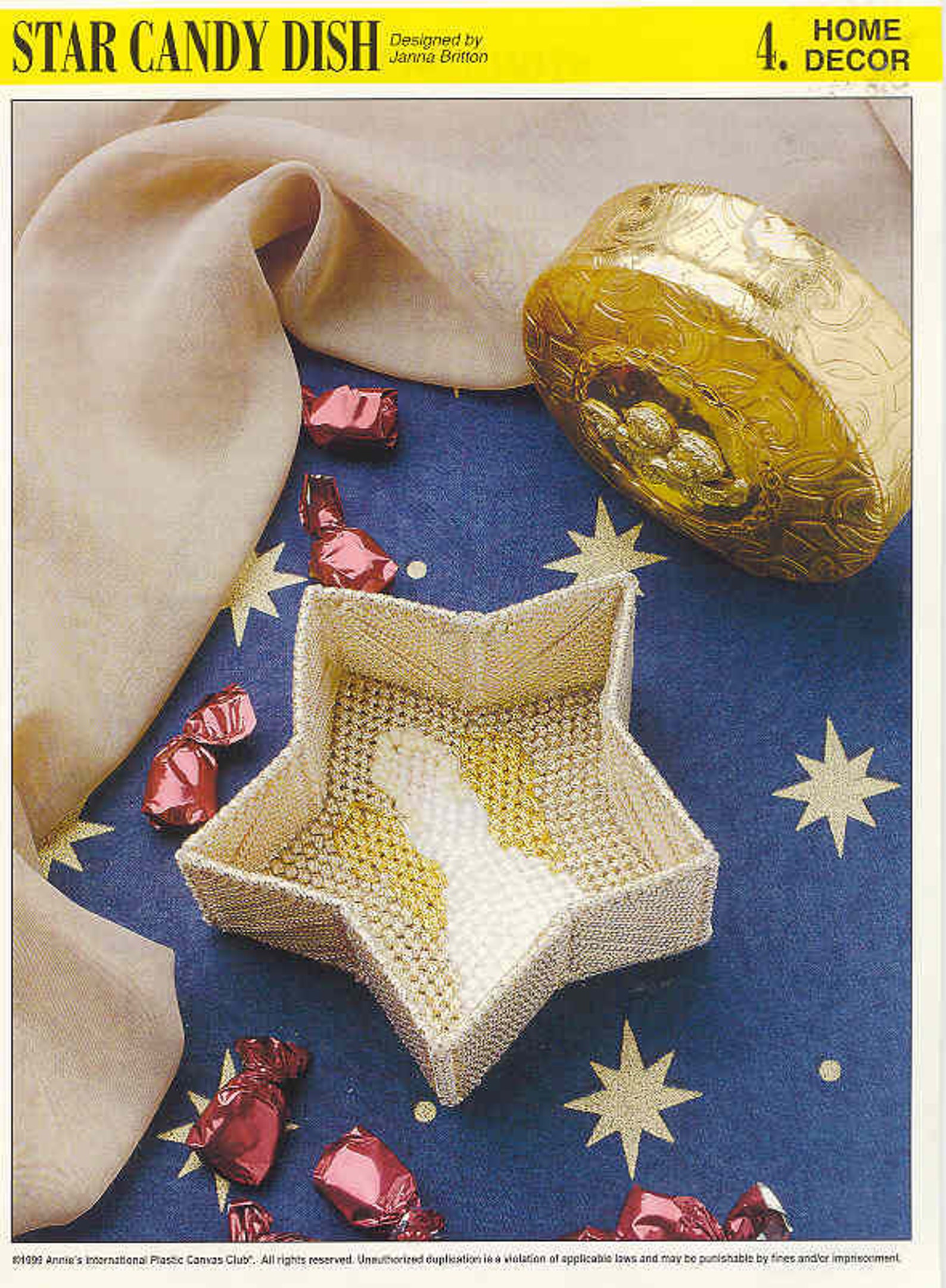 Star Candy Dish Plastic Canvas Pattern Annie's Etsy