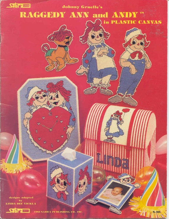 Raggedy Ann & Andy Plastic Canvas Patterns Book (OOP) - Etsy Australia
