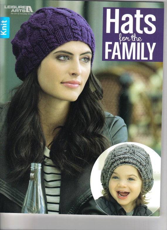 Hats for the Family Knitting Book Leisure Arts New Book 