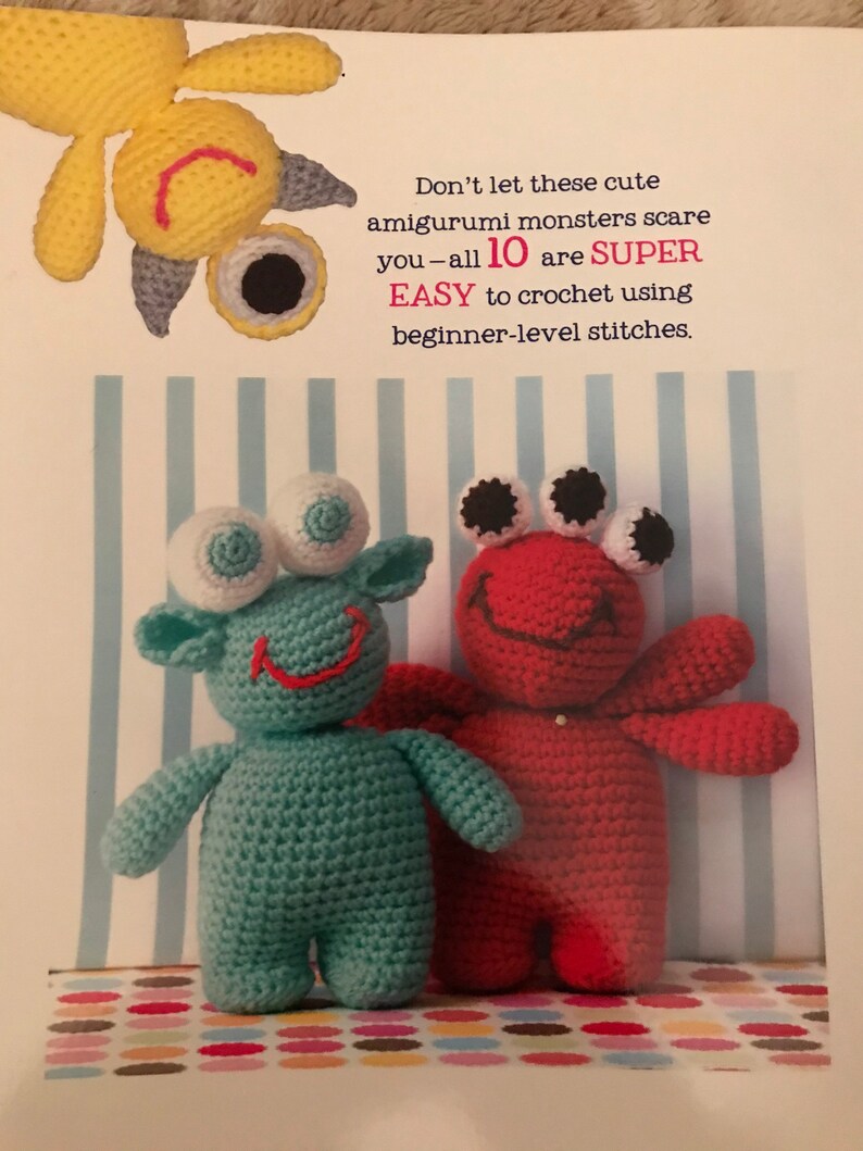 Cute Amigurumi Monsters Crochet Book by Leisure Arts - Etsy