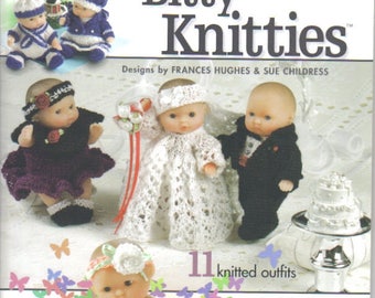 Itty Bitty Knitties ~  Knitting Book  ~   outfit patterns to make for 5" Dolls