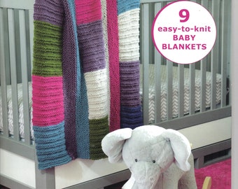 Knit Color Block Baby Blankets ~  Knitting Book ~  Leisure Arts ~  New Release