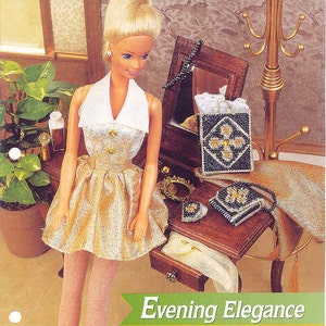 Fashion Doll Evening Elegance ~ plastic canvas pattern  ~  Annie&#39;s ~ fashion doll pattern