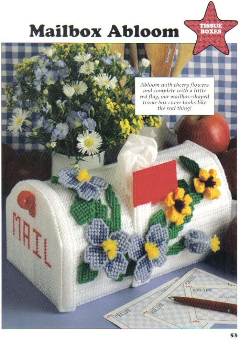 Mailbox Abloom Plastic Canvas Pattern Etsy