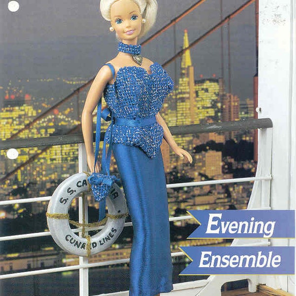 Fashion Doll Evening Ensemble ~  plastic canvas pattern