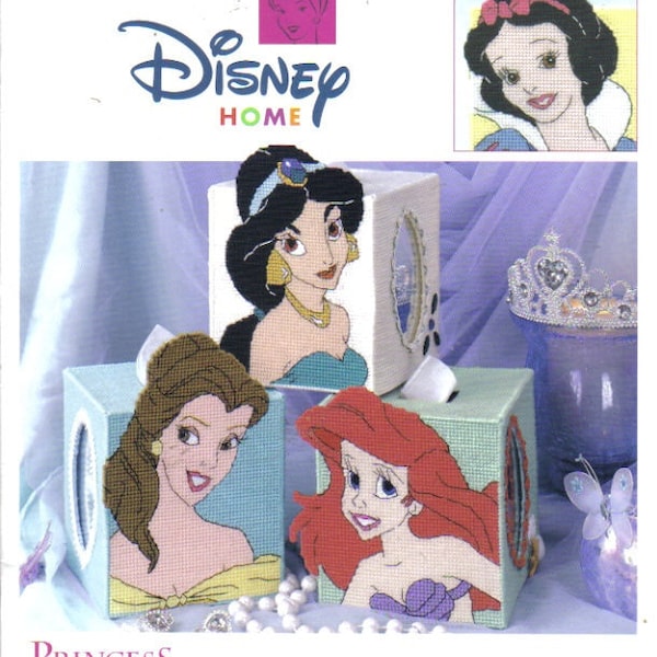 Disney Princess Tissue Box Covers plastic canvas book