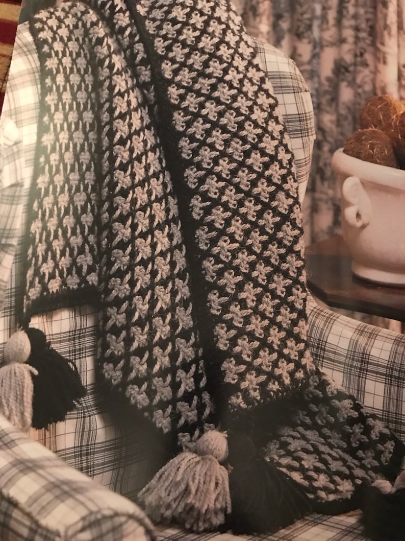 Mosaic Magic Afghans Made Easy Crochet Book by Leisure Arts