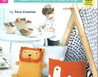 Kid's Animal PIllows  ~  crochet book  ~ soft cover ~ Newly Purchased