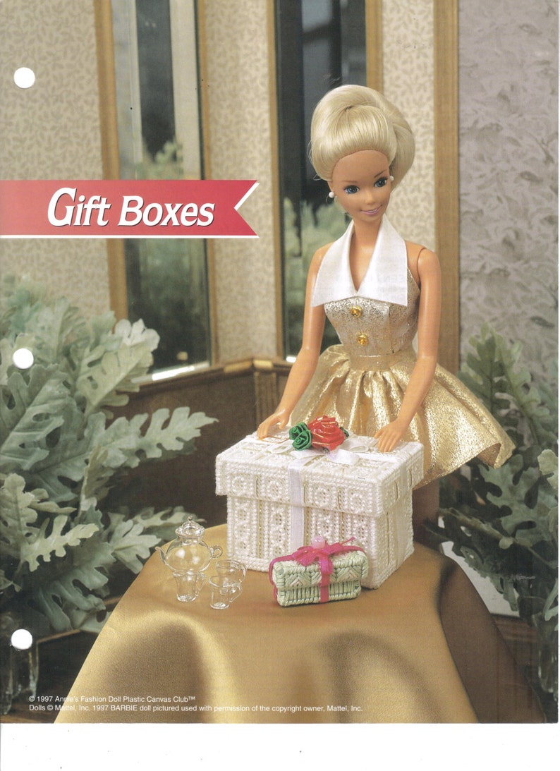 Fashion Doll Gift Boxes Plastic Canvas Pattern Etsy