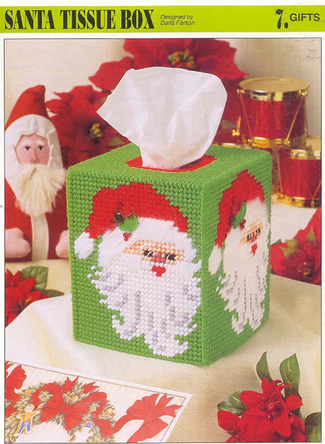 Santa Tissue Box Cover for Christmas ~ Plastic Canvas Pattern ~ Annie's ...