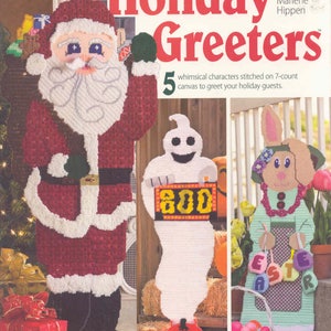 Holiday Greeters ~ plastic canvas book ~ New Book ~ New Condition
