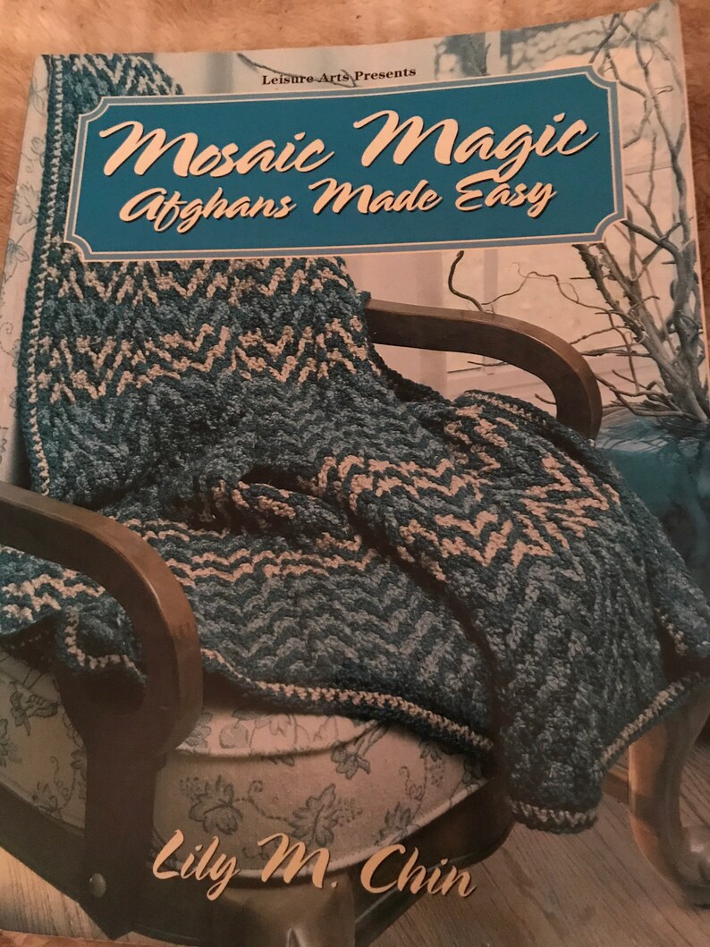 Mosaic Magic Afghans Made Easy Crochet Book by Leisure Arts