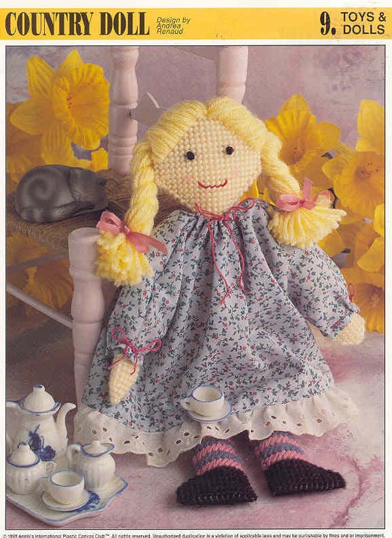 plastic canvas dolls