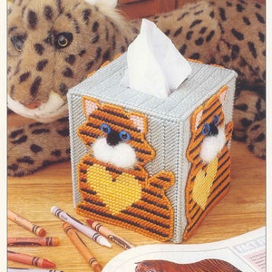 Tiger Tissue Box Cover Plastic Canvas Pattern Annie's