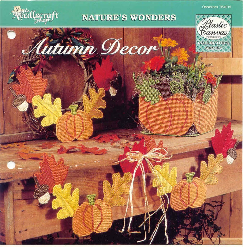 Autumn Decor plastic canvas pattern The Needlecraft Shop Etsy