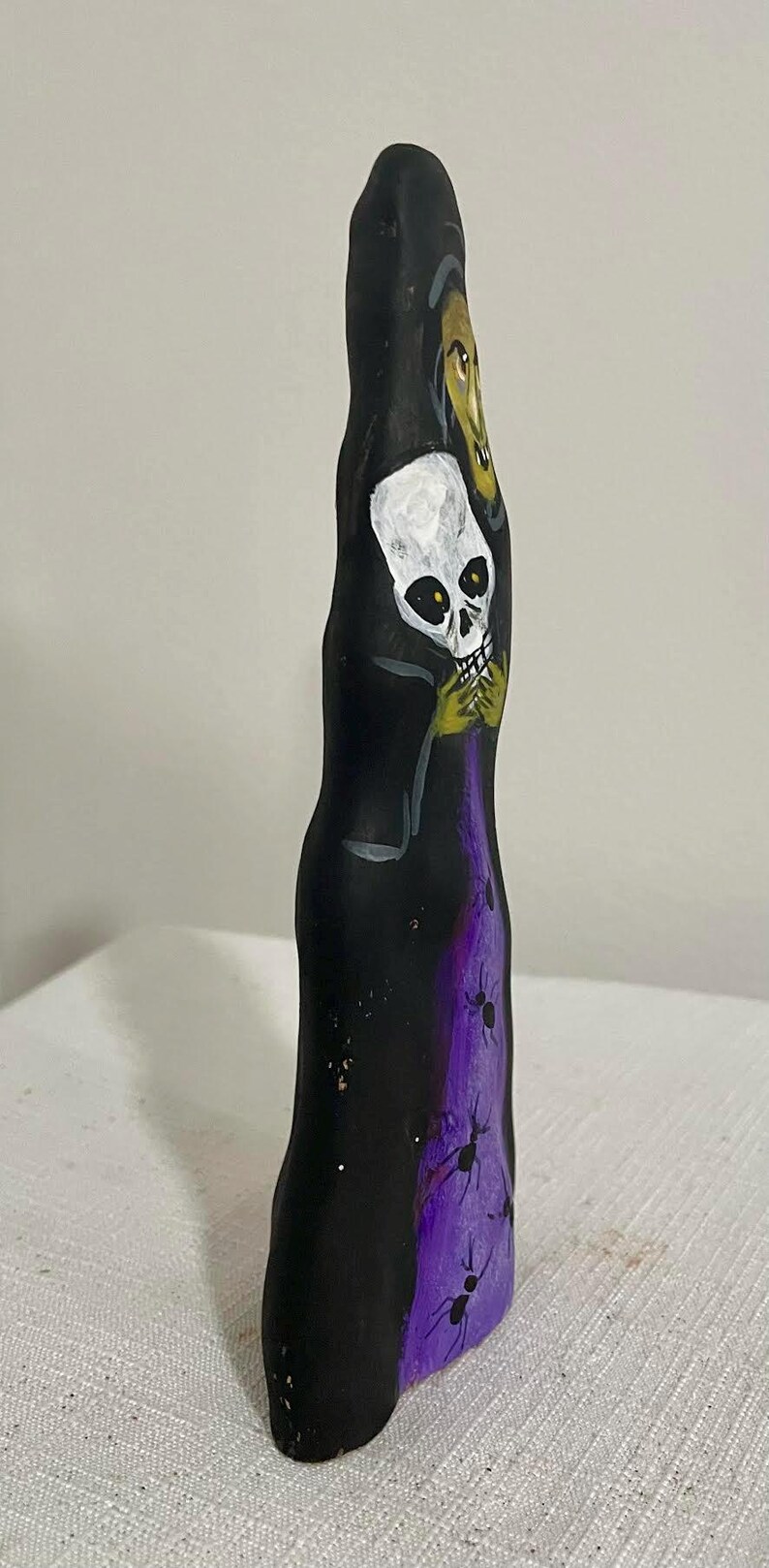 Halloween Witch & Skeleton Spider Gown Hand Painted Cypress Knee Etsy