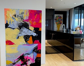 Díptico Pink Tiff (em pé ou pendurado)