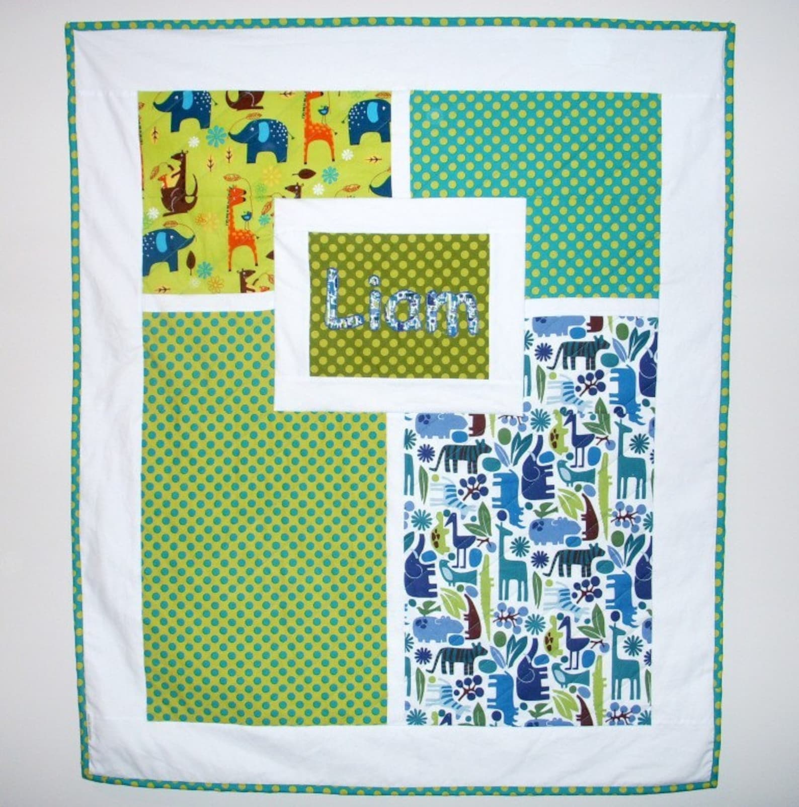 Personalized Custom Baby Quilt With Name or Monogram You Get Etsy