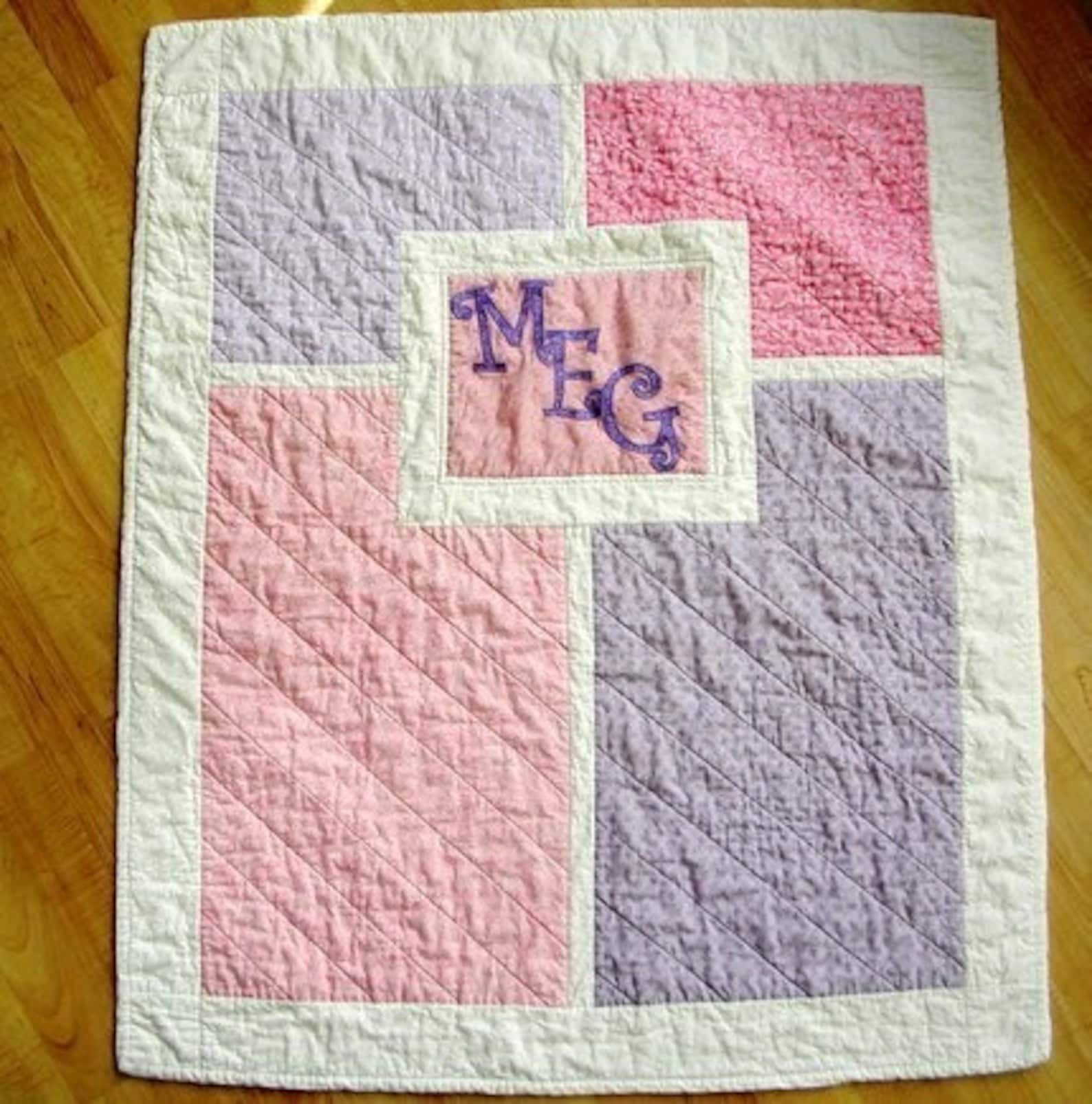 Personalized Custom Baby Quilt With Name or Monogram You Get Etsy