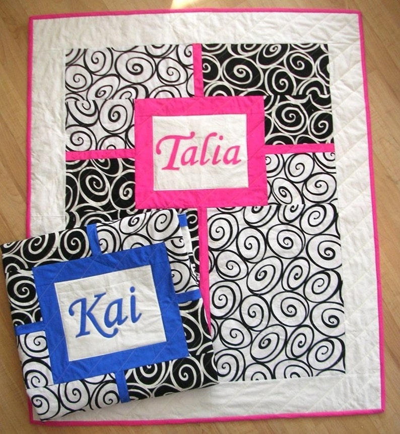 Personalized Custom Baby Quilt With Name or Monogram You Get Etsy