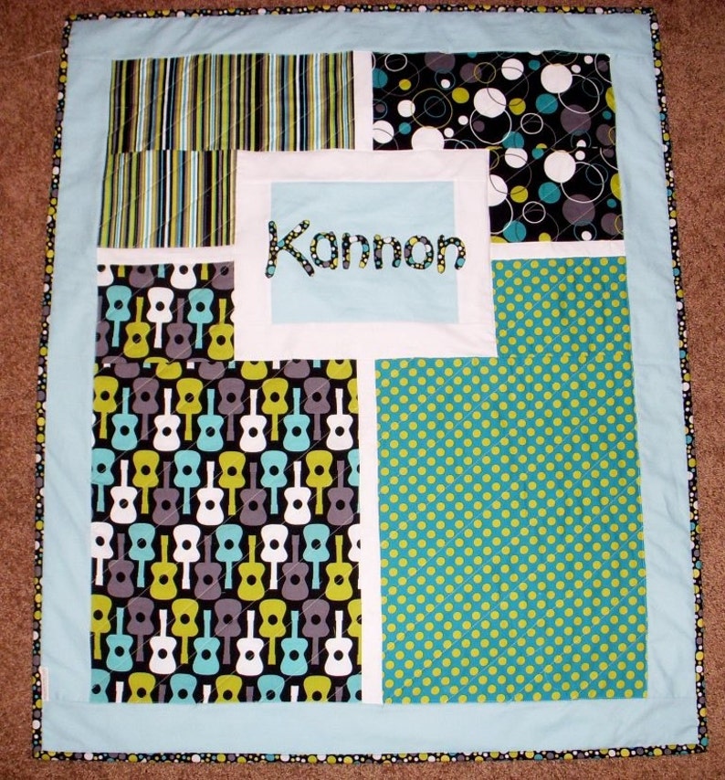 Personalized Custom Baby Quilt With Name or Monogram You Get Etsy