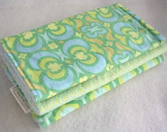 Boutique Burp Cloth Gift Set for Baby Boy or Girl - Midwest Modern Blues Greens