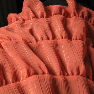 Tutu Sheer Flared Skirt Orange Medium image 3