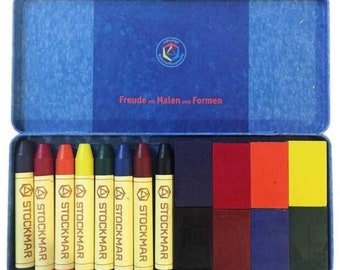 Stockmar Combined Assortment Beeswax Crayons 8 Stick Crayons + 8 Block Crayons