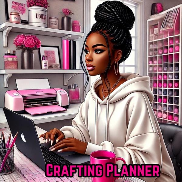 Crafting Planner for Crafters 135-Page Craft Organization Journal Daily & Weekly Project Planner Digital Download