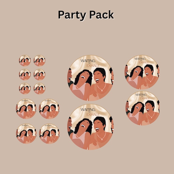 Waiting to Exhale Party Pack | Printable Party Decorations | Digital Download Favor Labels | Women Empowerment Event