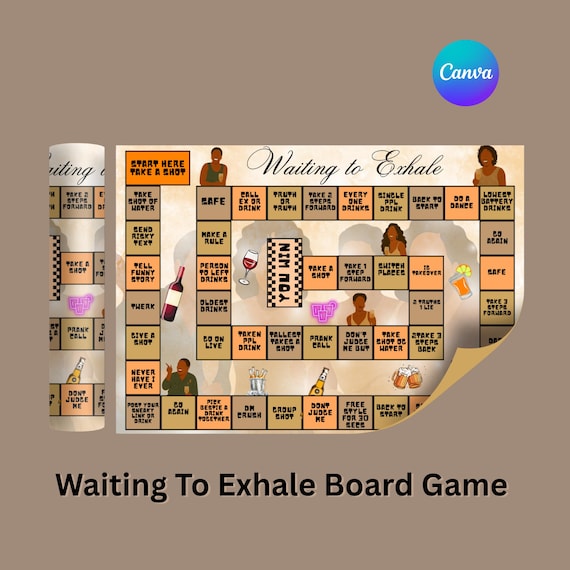 Waiting to Exhale Inspired Party Board Game: Girls Night, Bachelorette (Digital Download)