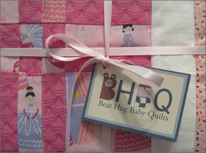 baby or toddler girl Princess Nursery Quilt Royal Kingdom pink purple Magical Unicorns baby crib bedding blanket Once Upon A Time