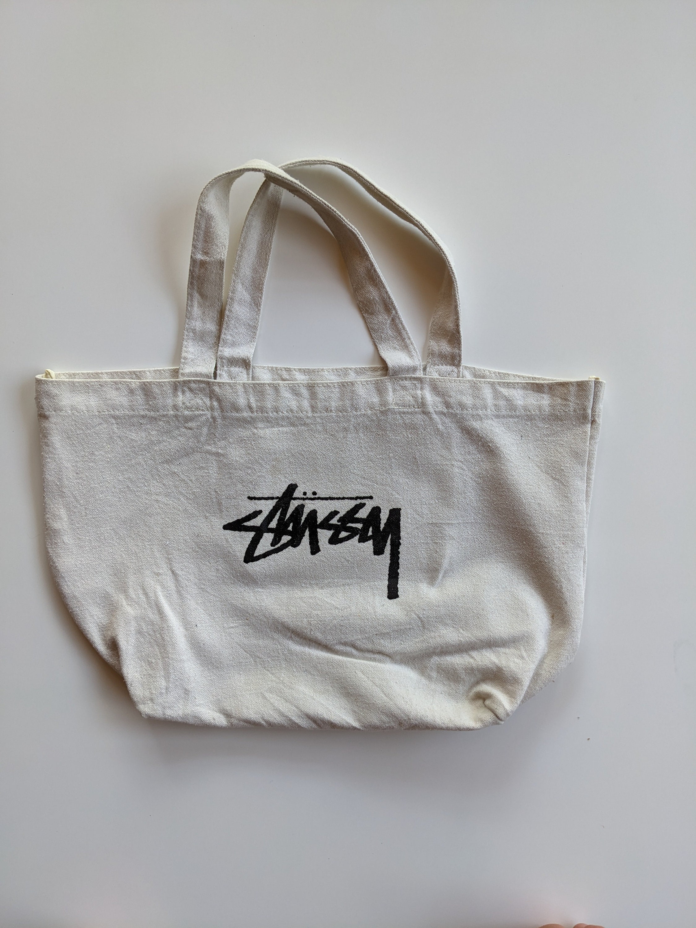 kikokostadinov90s old stussy shoulder tote bag white